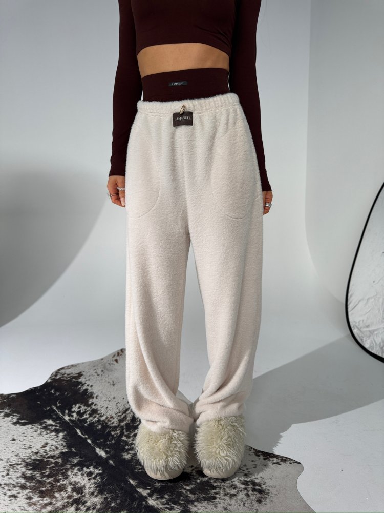 Spodnie dresowe TENDER, ecru