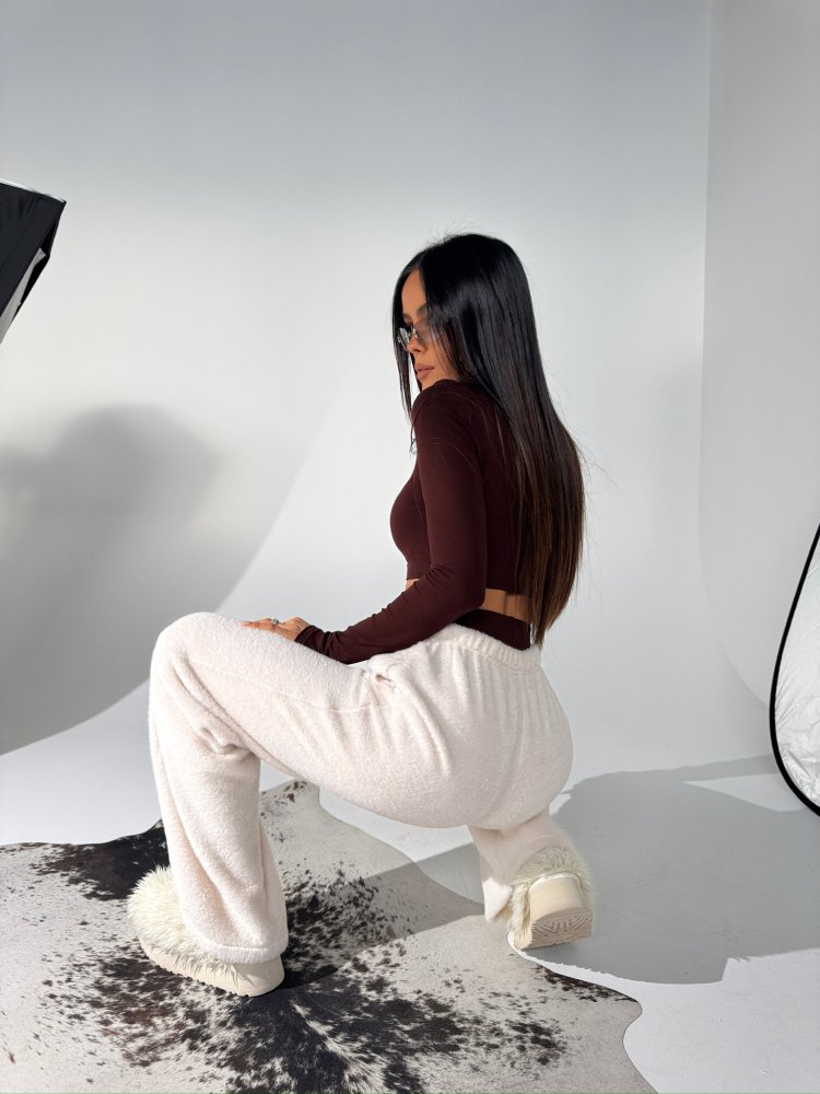 Spodnie dresowe TENDER, ecru