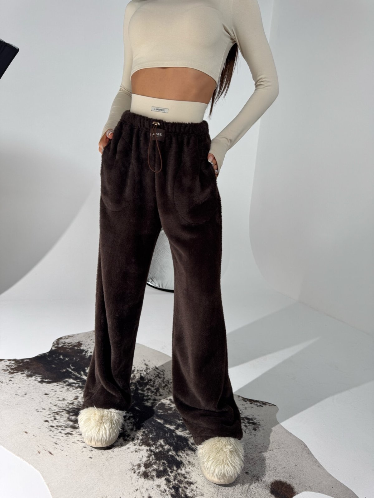 Spodnie dresowe TENDER, czekolada