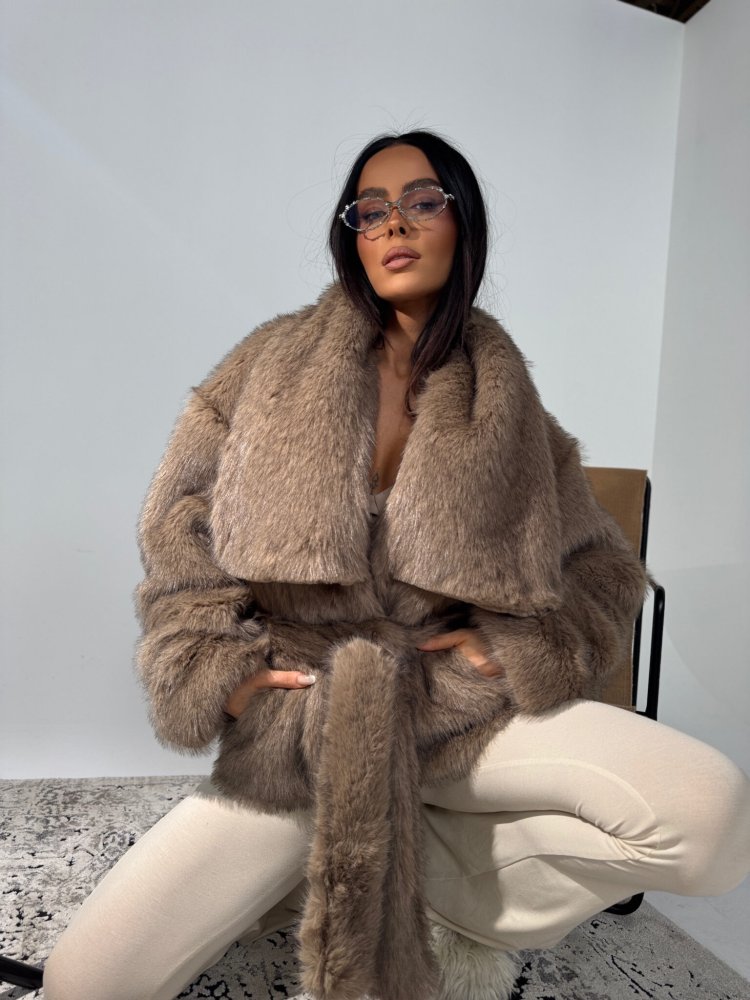 Kurtka/futro FUZZY, beż