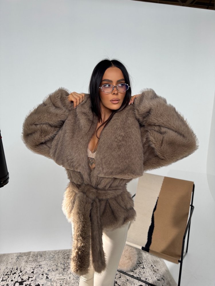 Kurtka/futro FUZZY, beż