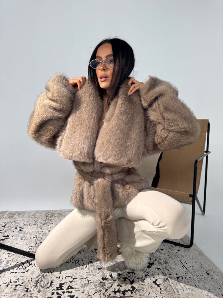 Kurtka/futro FUZZY, beż