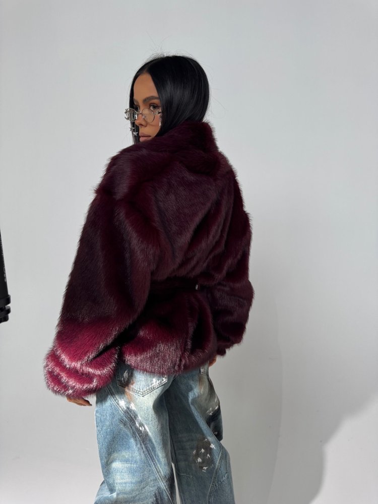 Kurtka/futro FUZZY, bordo