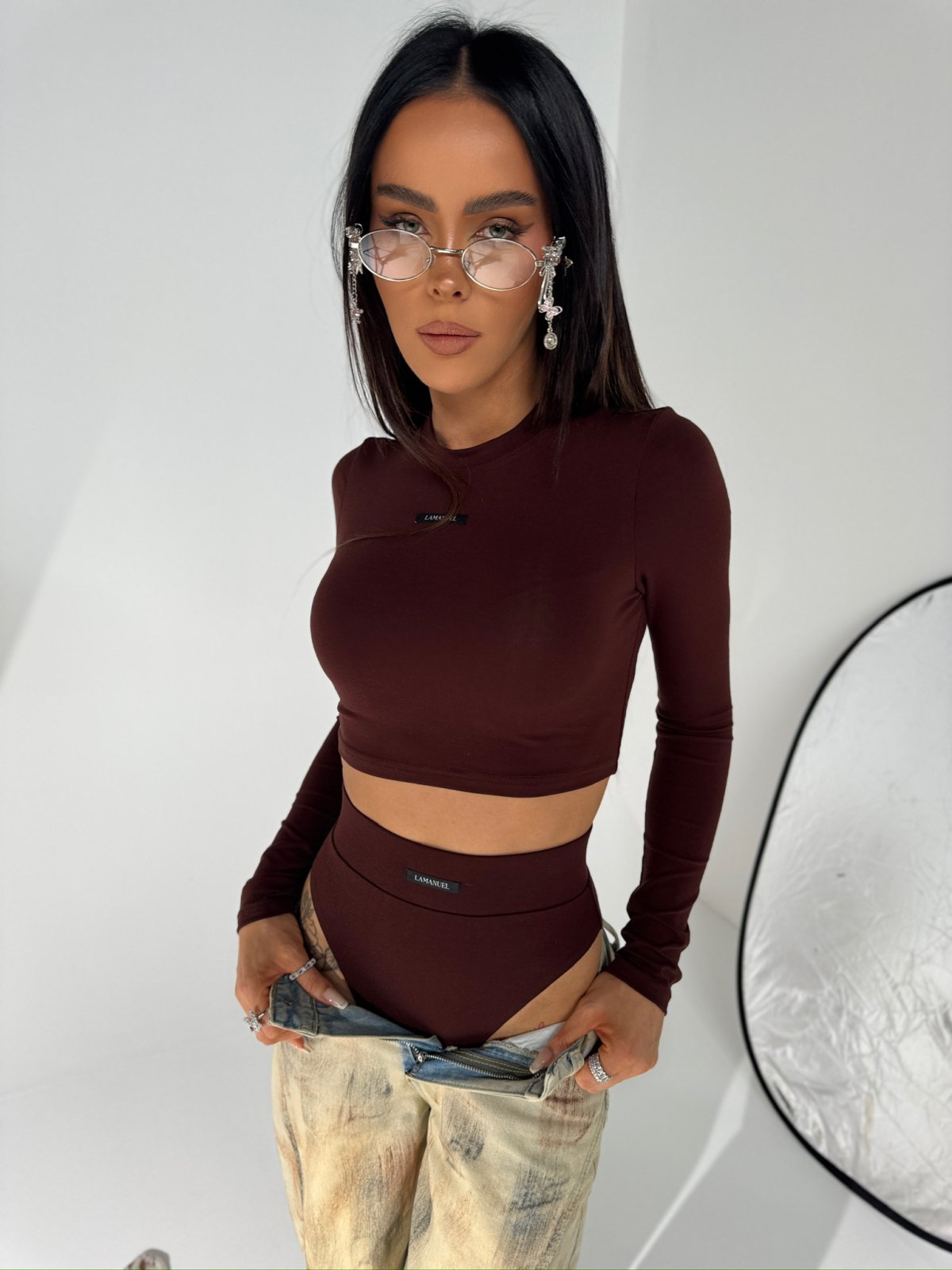 Komplet bieliźniany SENSE, kakao