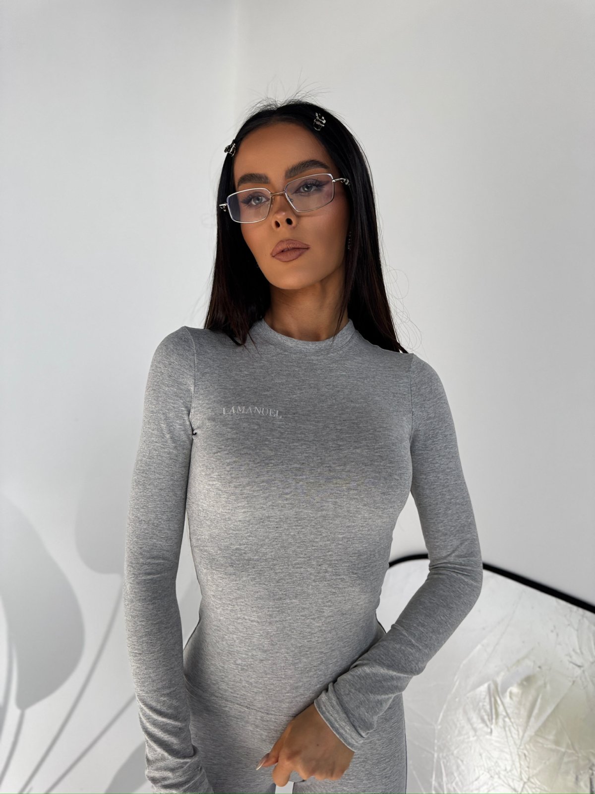 Bluzka/top ORGIN, szary melanż