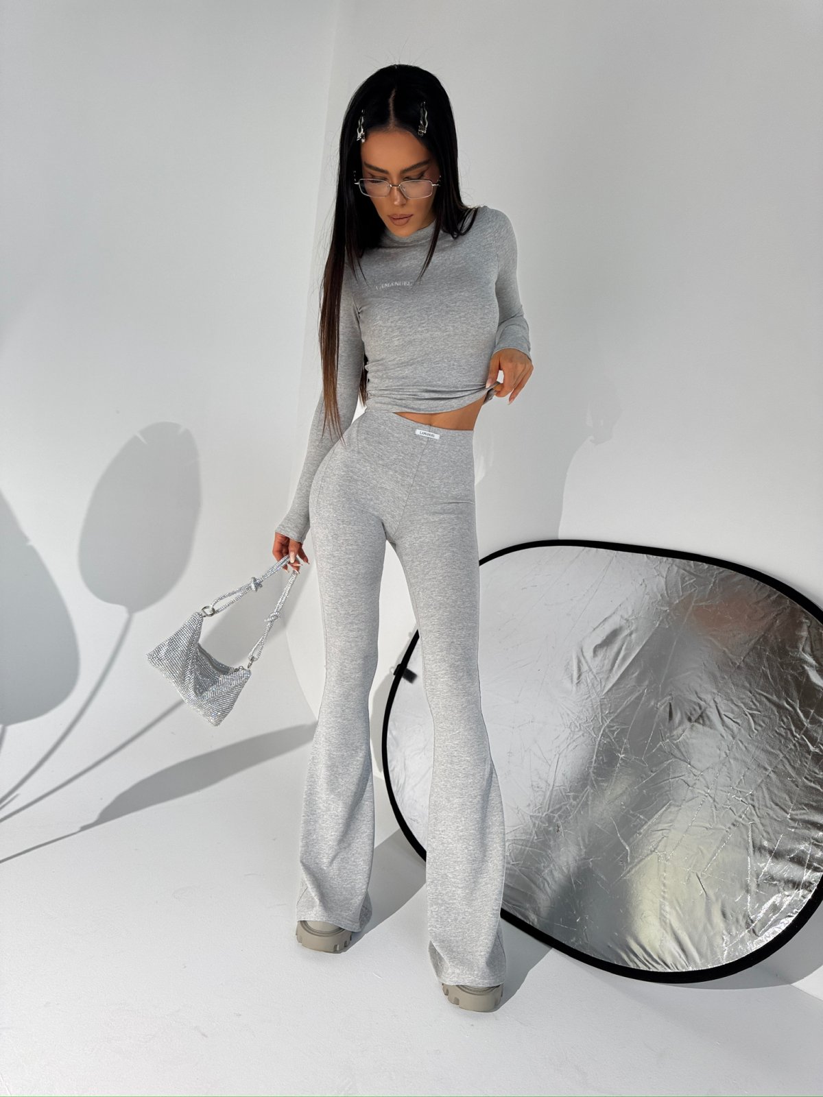 Legginsy ORGIN, szary melanż