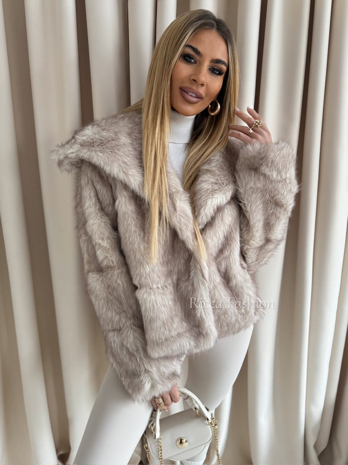 Kurtka/futerko z wełną SAMANTHA, beige