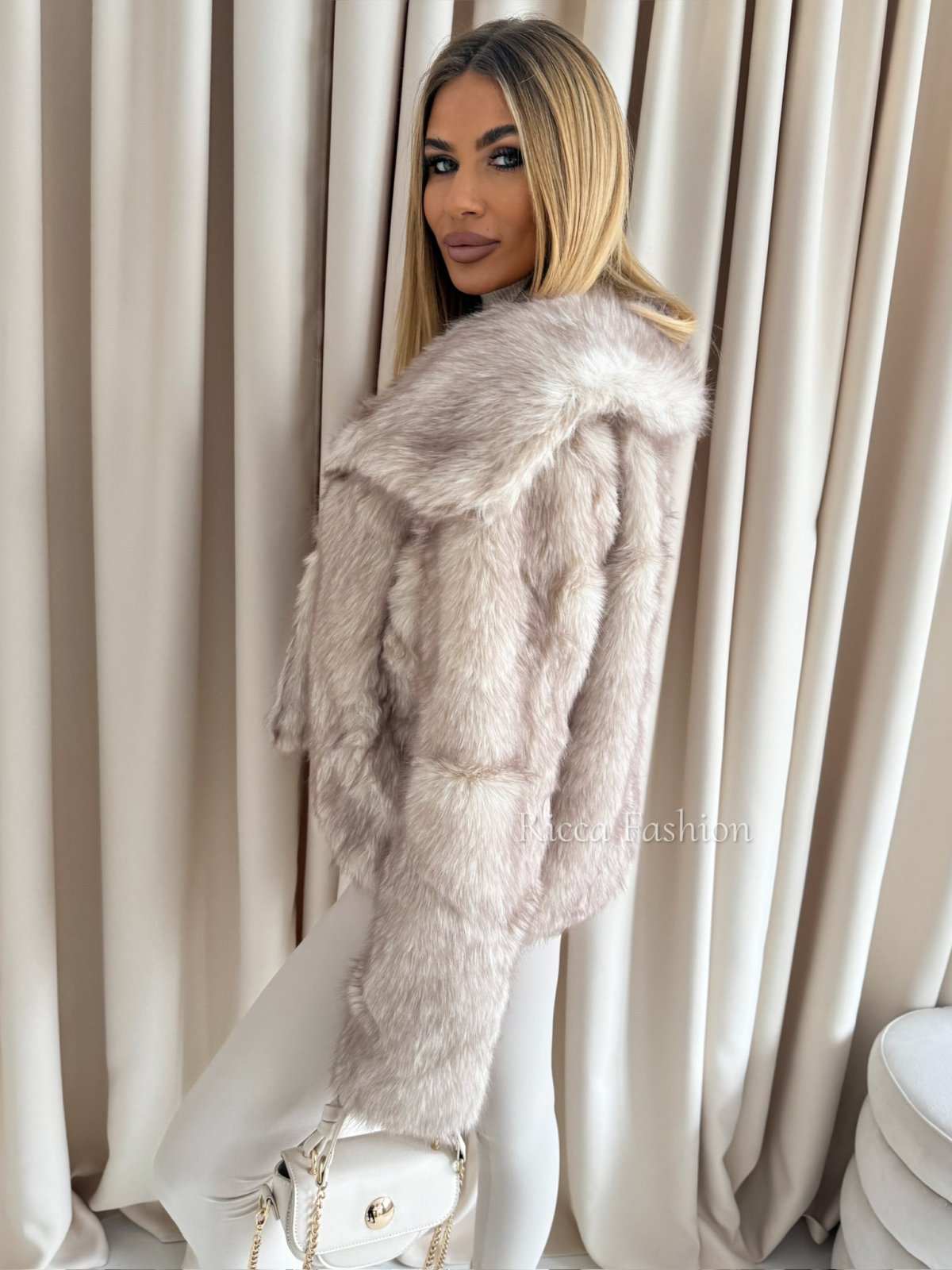 Kurtka/futerko z wełną SAMANTHA, beige