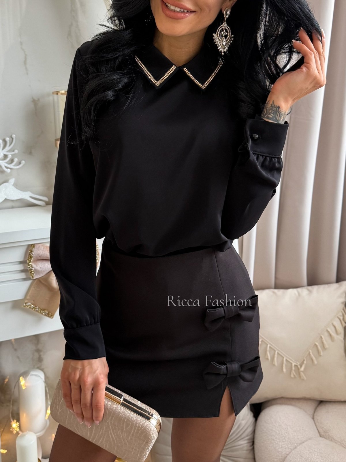 Koszula GABRIELLA, black