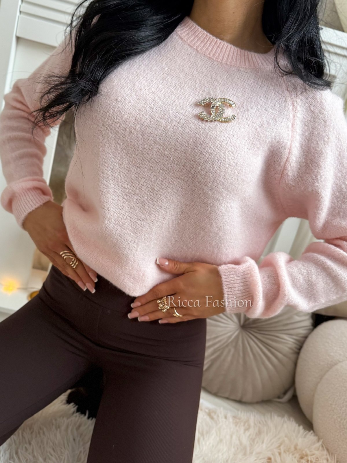 Sweter WISPER, light pink