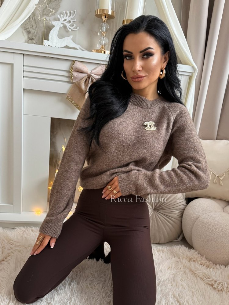 Sweter WISPER, mocca