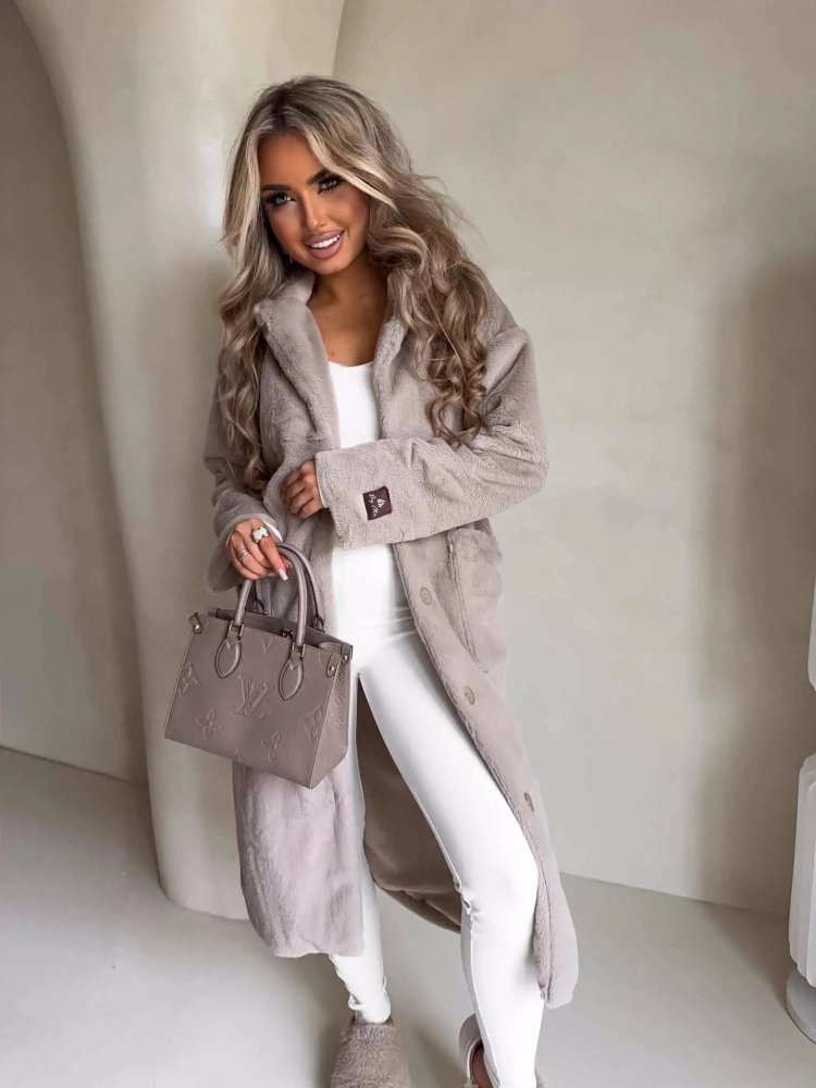 Płaszcz NOELLE, chłodny beż