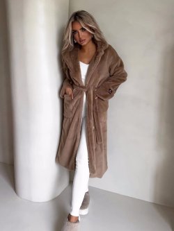 Płaszcz NOELLE, ciepły beż