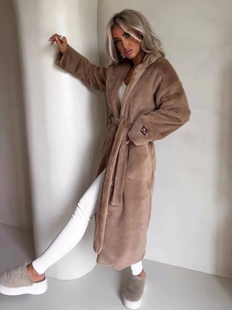 Płaszcz NOELLE, ciepły beż