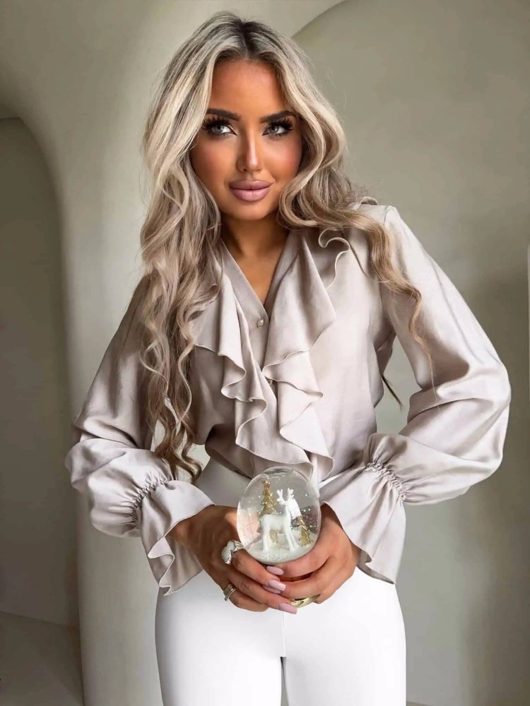 Bluzka ZARRA, jasny beż