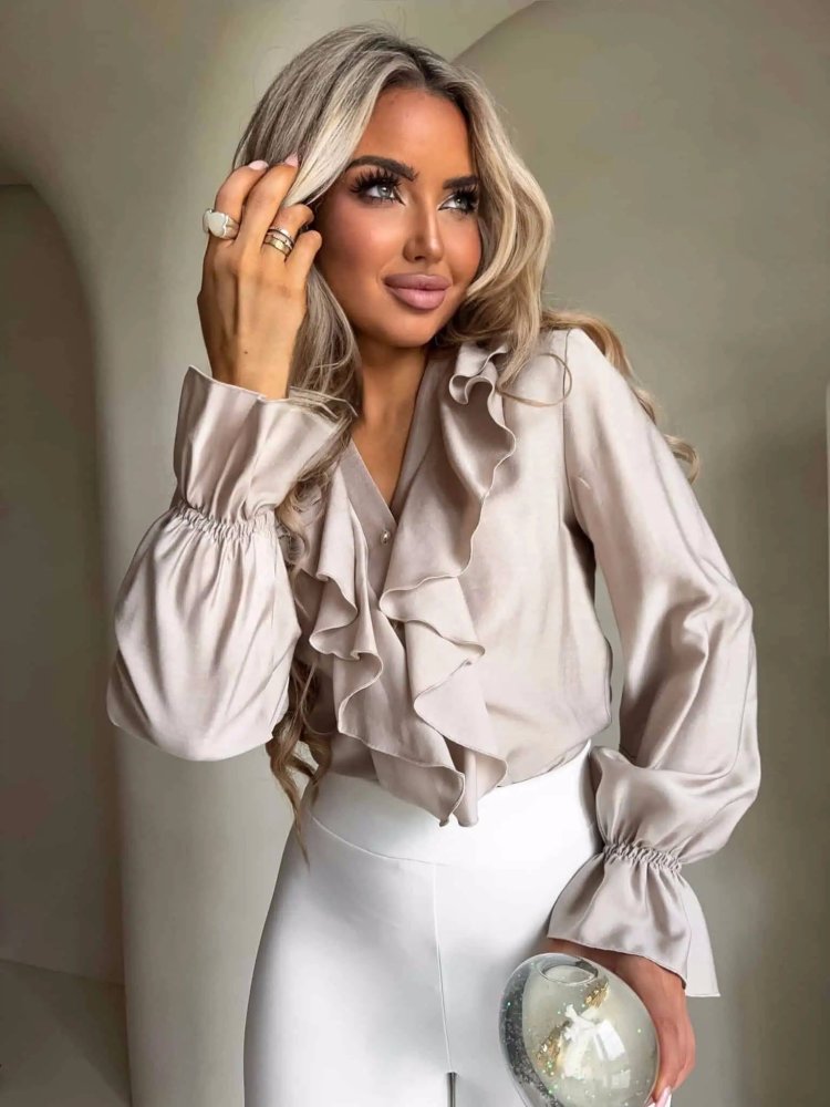 Bluzka ZARRA, jasny beż