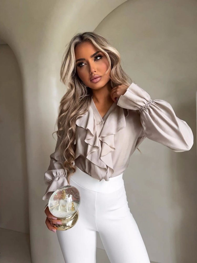 Bluzka ZARRA, jasny beż