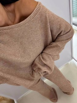 Komplet z bawełną I'M ANGEL, miodowy