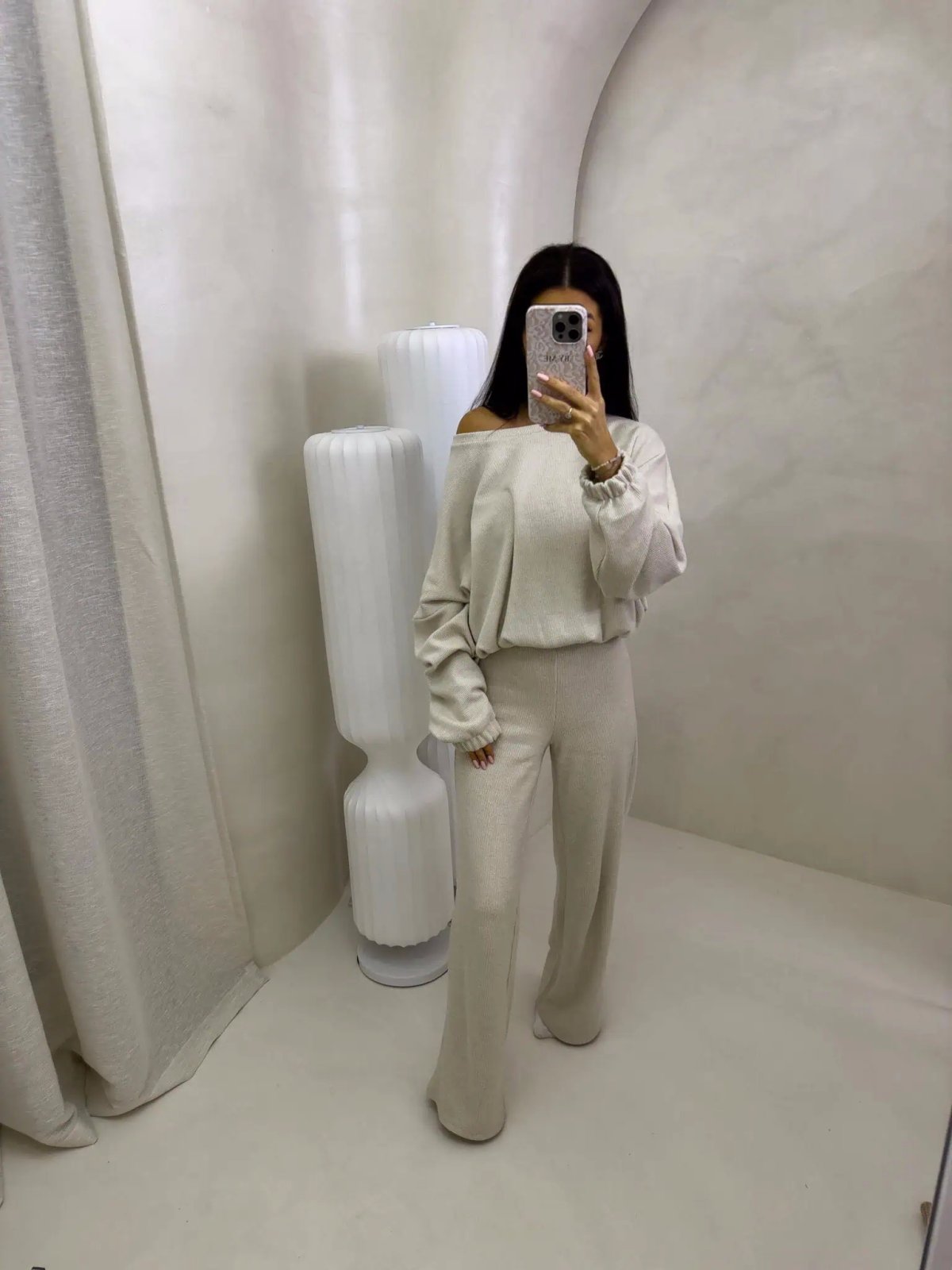 Komplet z bawełną I'M ANGEL, new/jasny beż