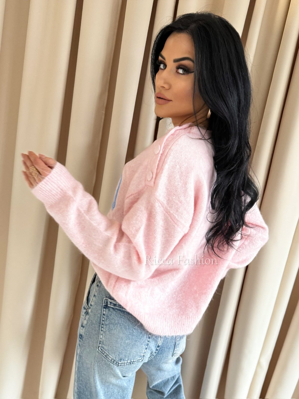 Sweter z wełną SOHO, light pink