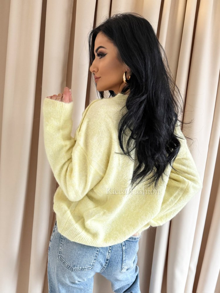 Sweter z wełną SOHO, banana