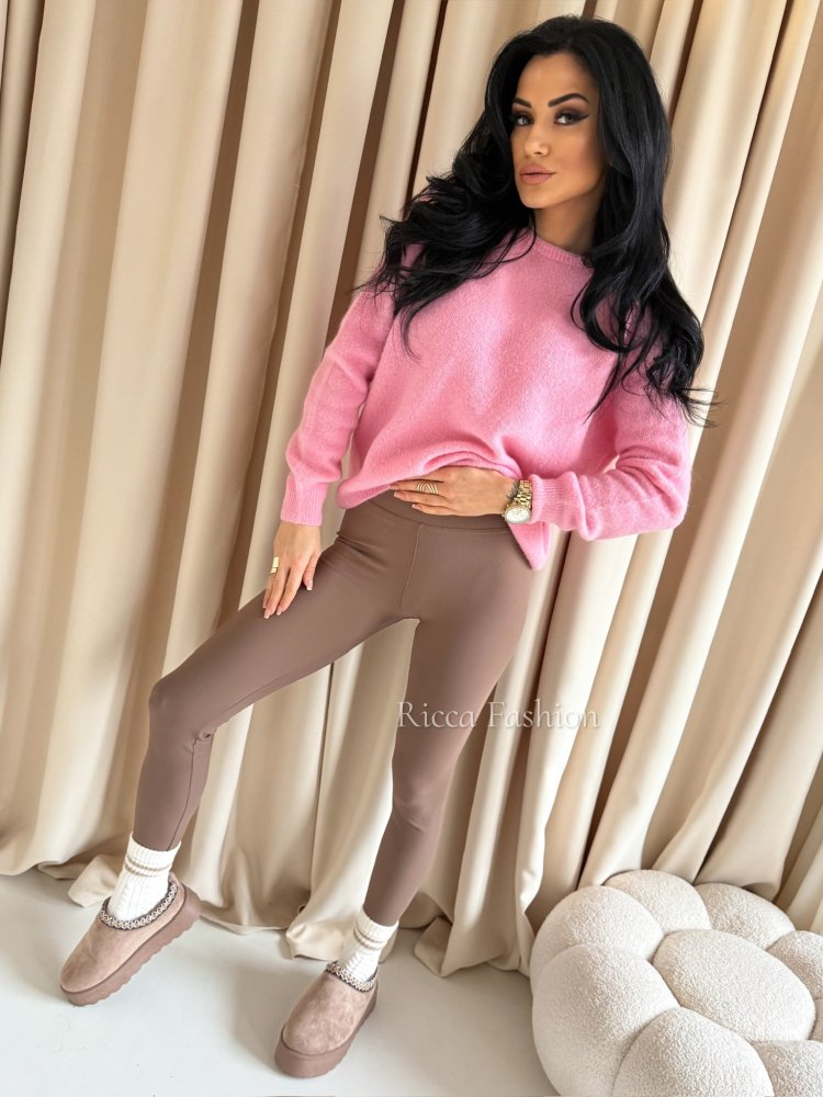 Sweter z baby alpaką CLAUDIO, sweet pink