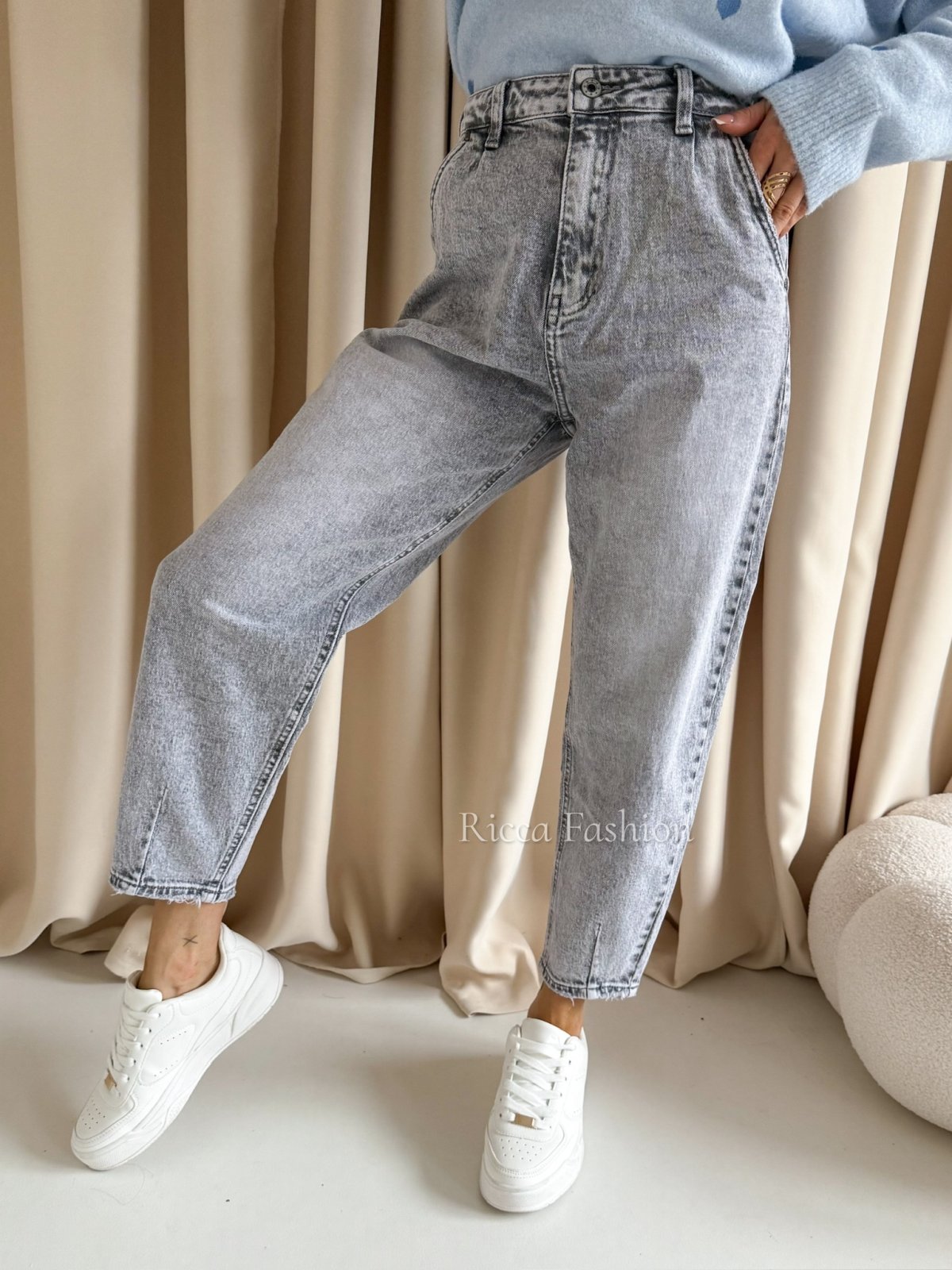 Spodnie balloon POLLE, gray