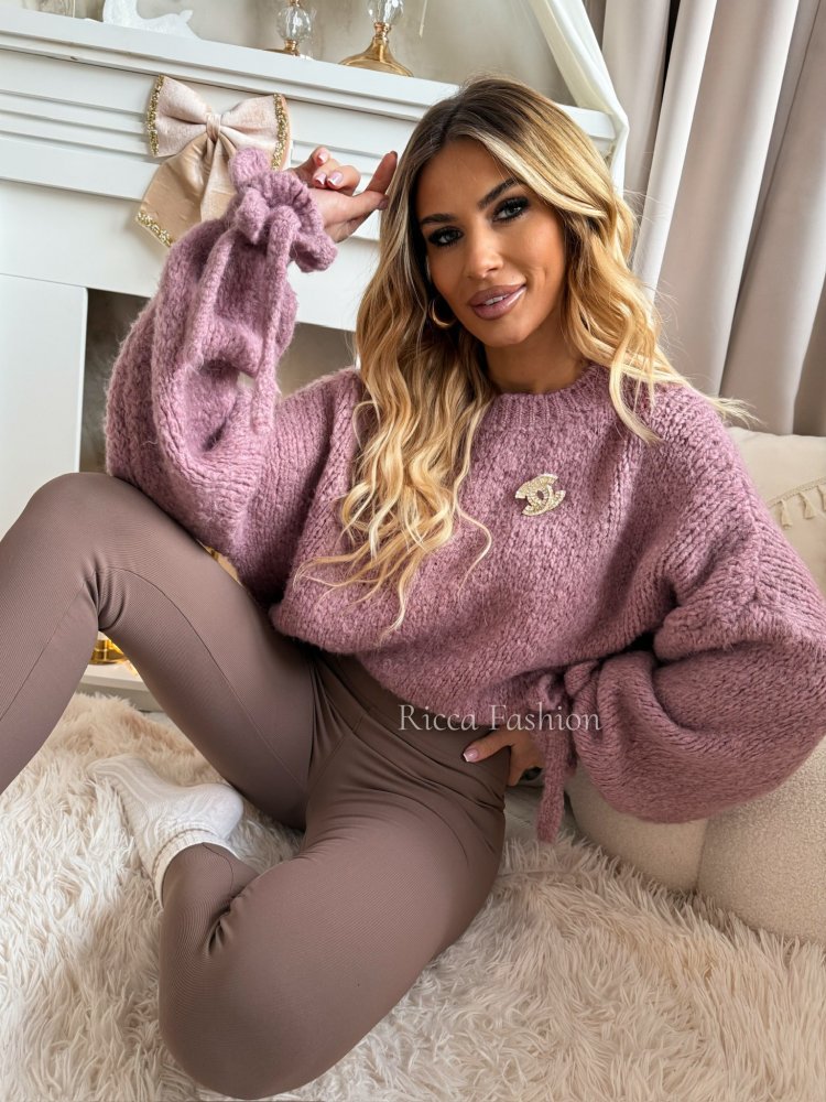 Sweter z wełną MARSI, powder