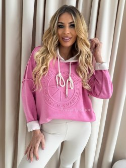 Bluza dzianinowa LOVE IS ART, sweet pink