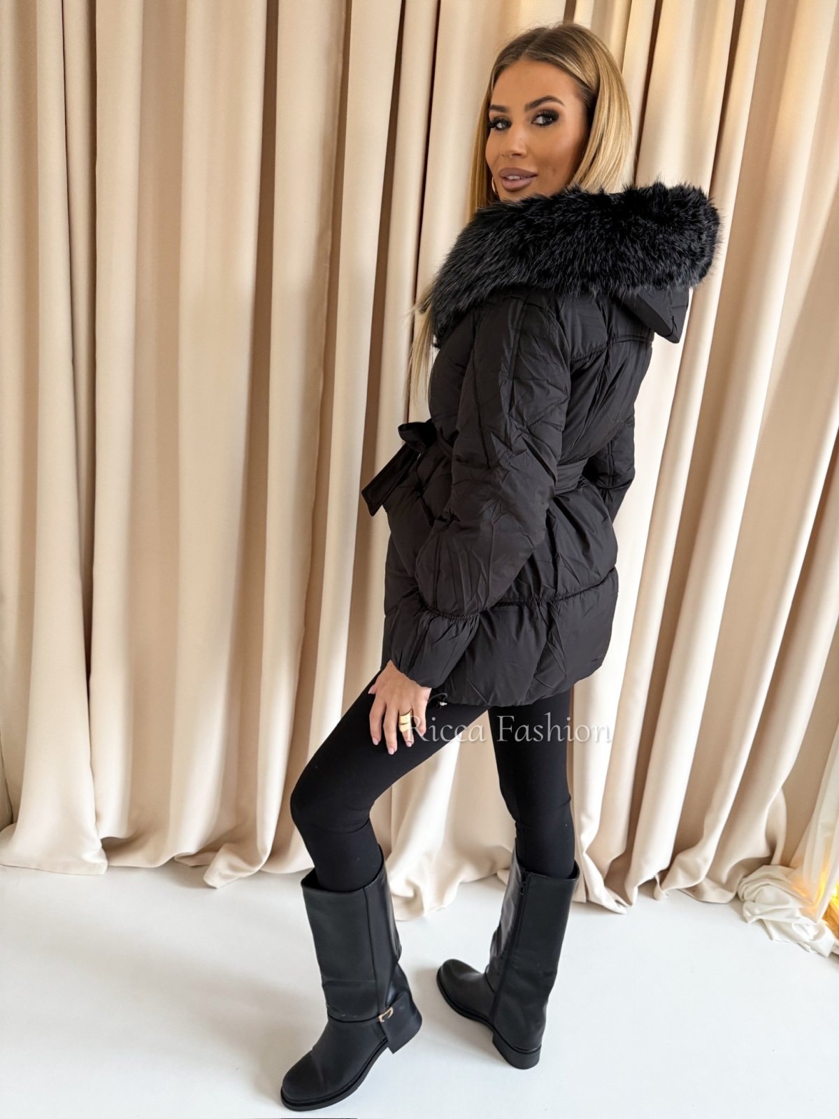 Kurtka zimowa pikowana NOLLA, black