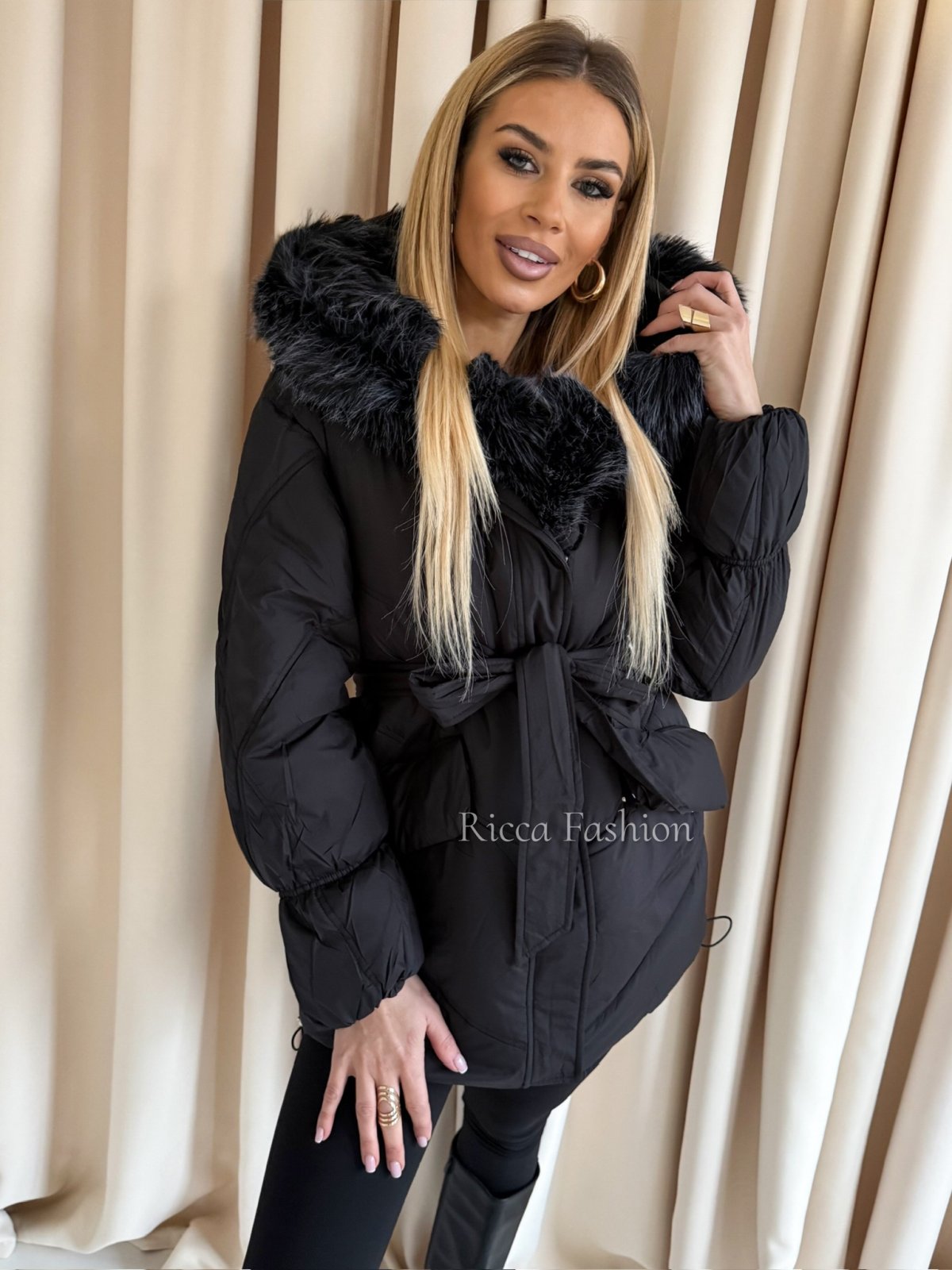 Kurtka zimowa pikowana NOLLA, black