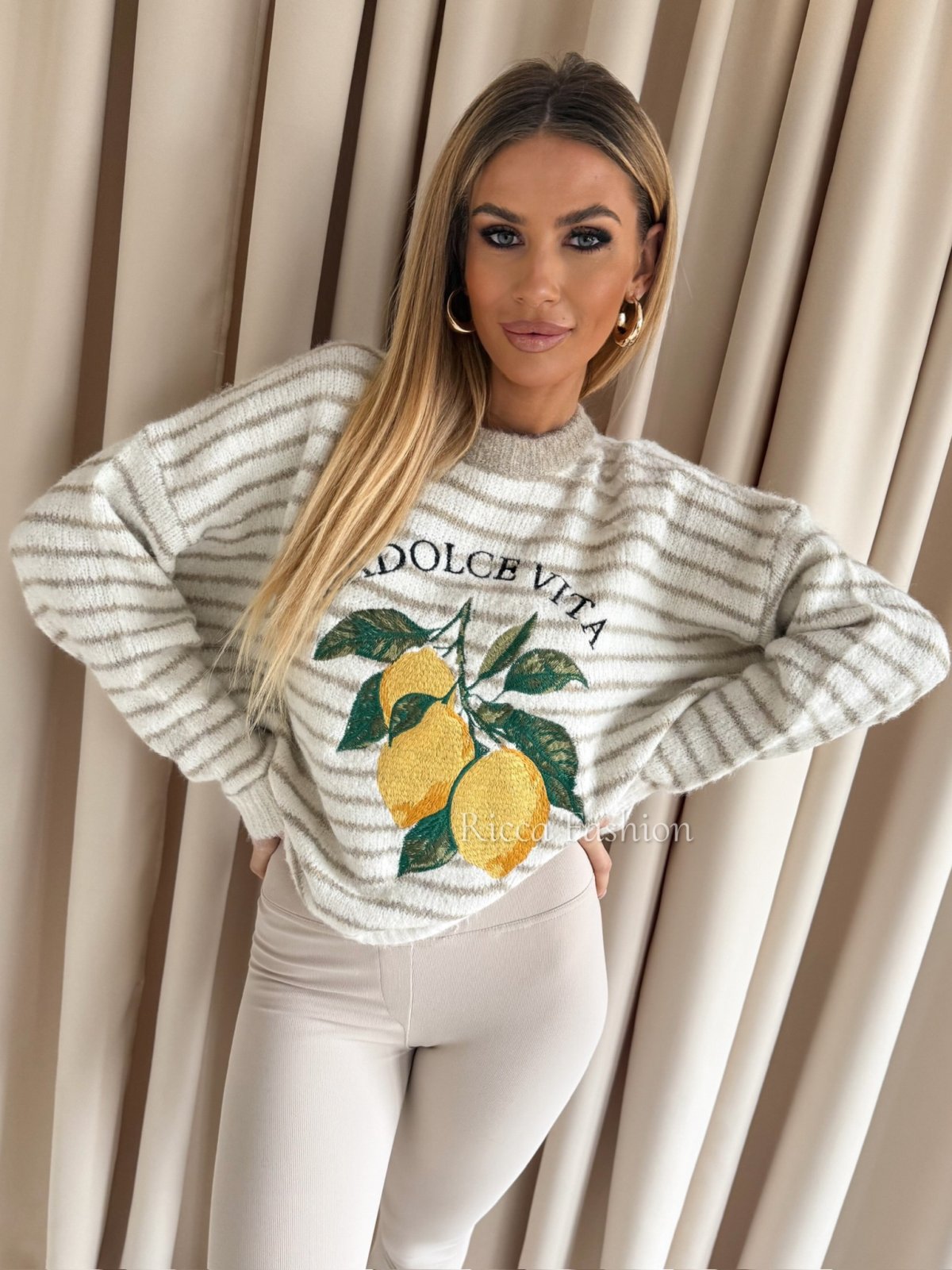 Sweter z wiskozą DOLCE VITA, beige/ecru