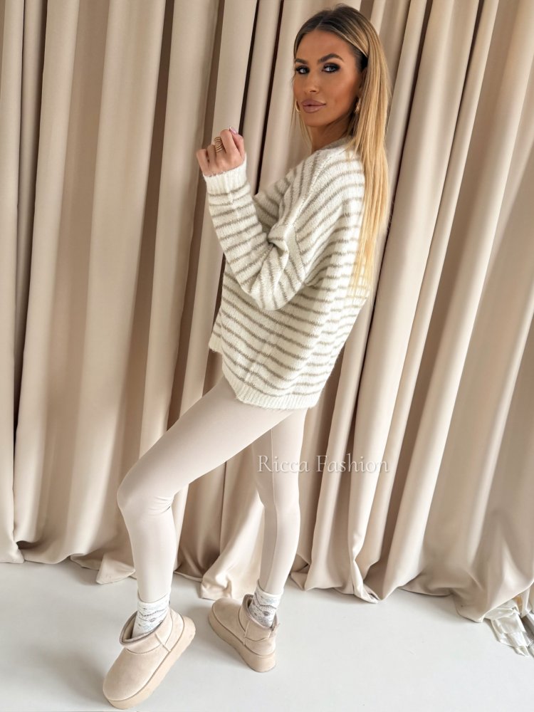 Sweter z wiskozą DOLCE VITA, beige/ecru