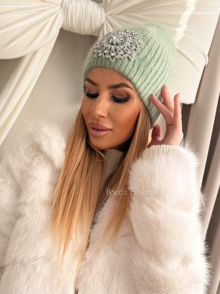 Czapka SNOWY, matcha