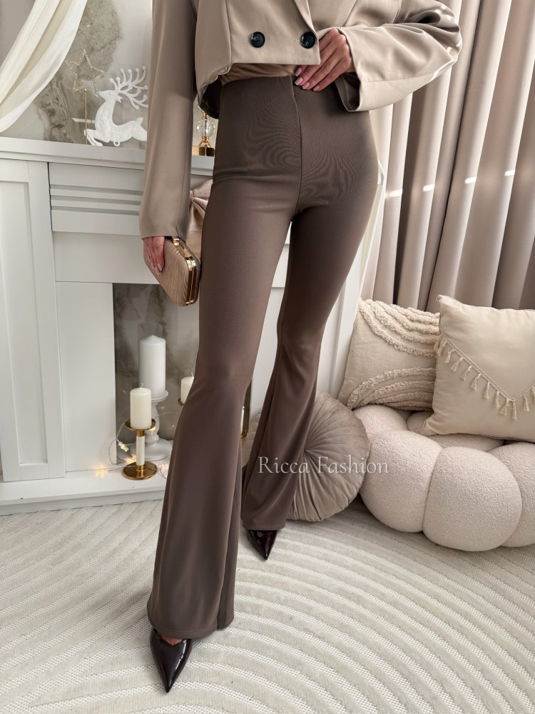 Spodnie dzwony GILLY, fango