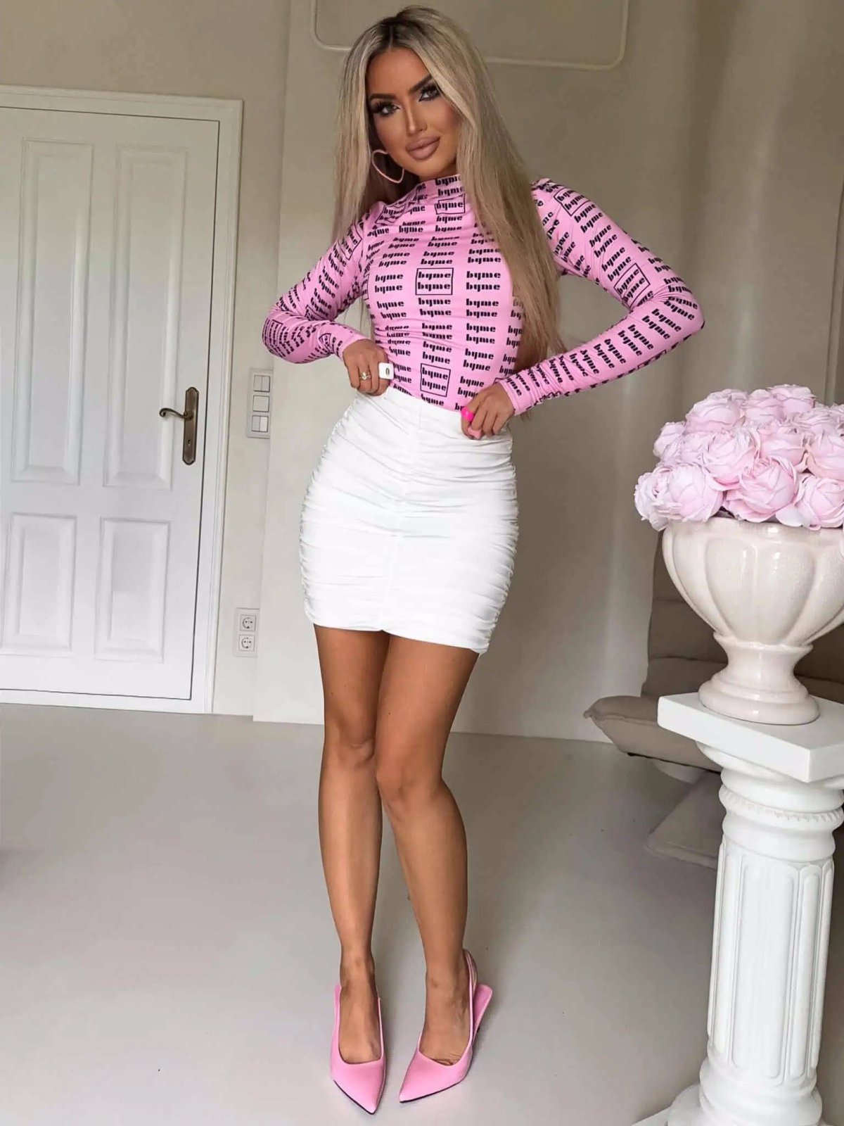 Bluzka SECOND MIU, jasny róż