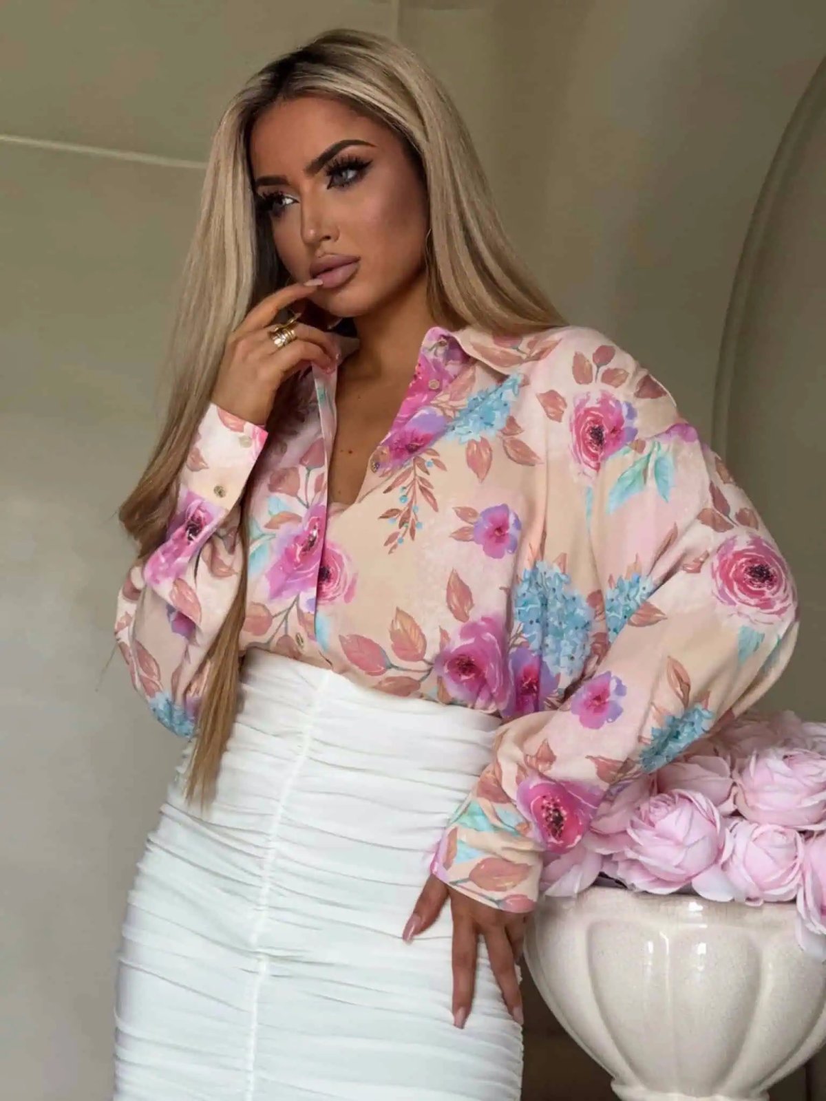 Koszula OVER SPRING, beż-color