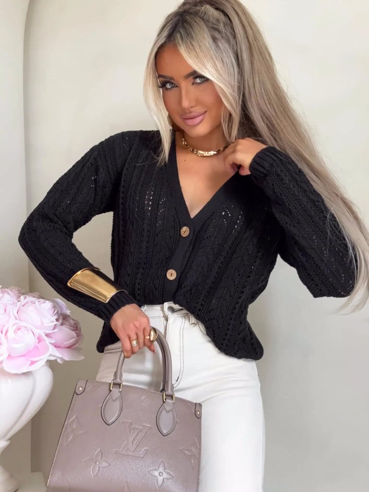 Sweter z bawełny WOOD, czarny