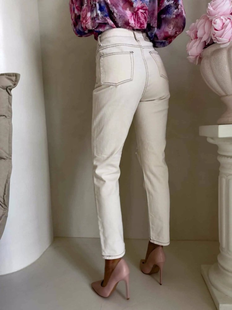 Spodnie mom fit HOLES,...