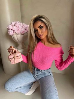 Bluzka WAFELEK, jasny róż