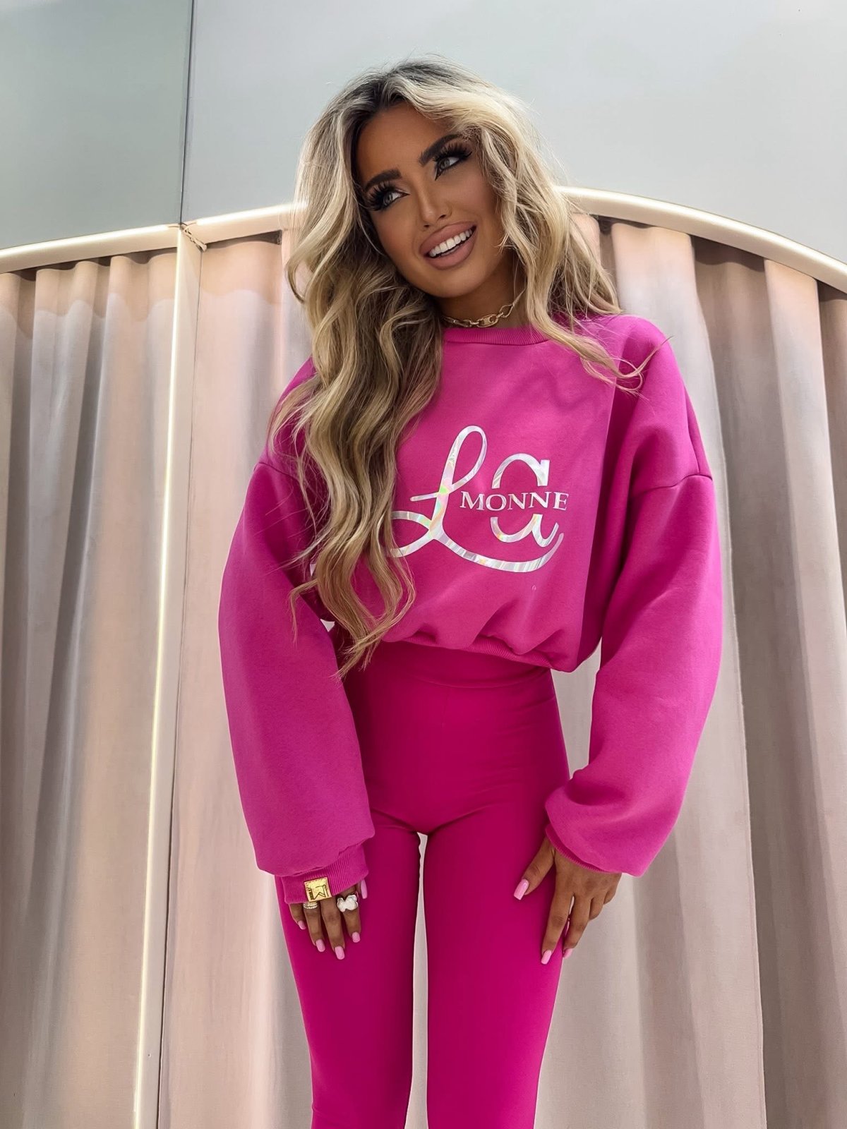 Komplet premium HOLO, fuchsia