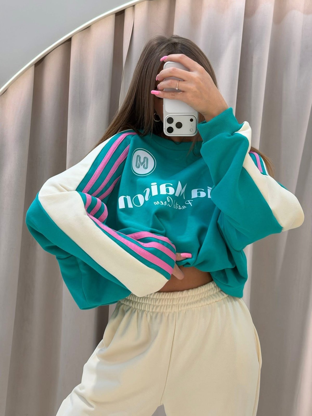 Komplet premium PASTELLO, turquoise/cream