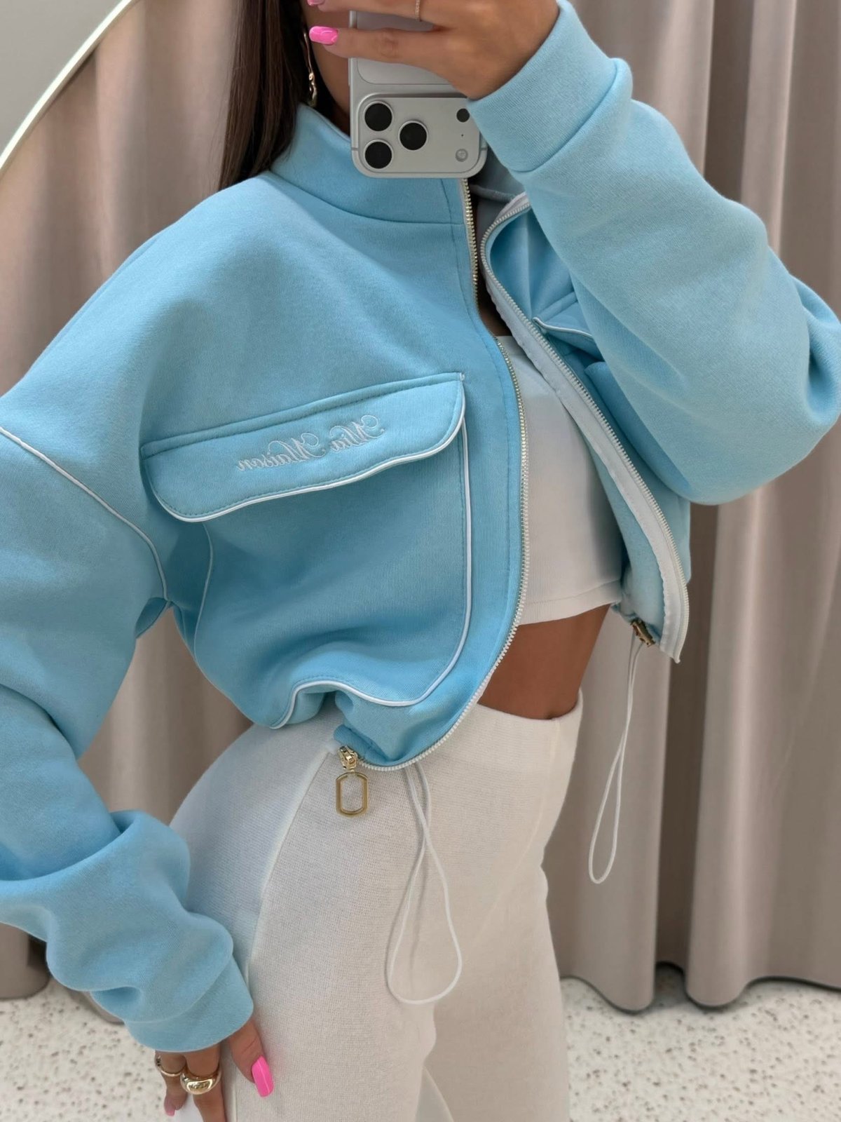 Bluza dresowa MADELYN, baby blue