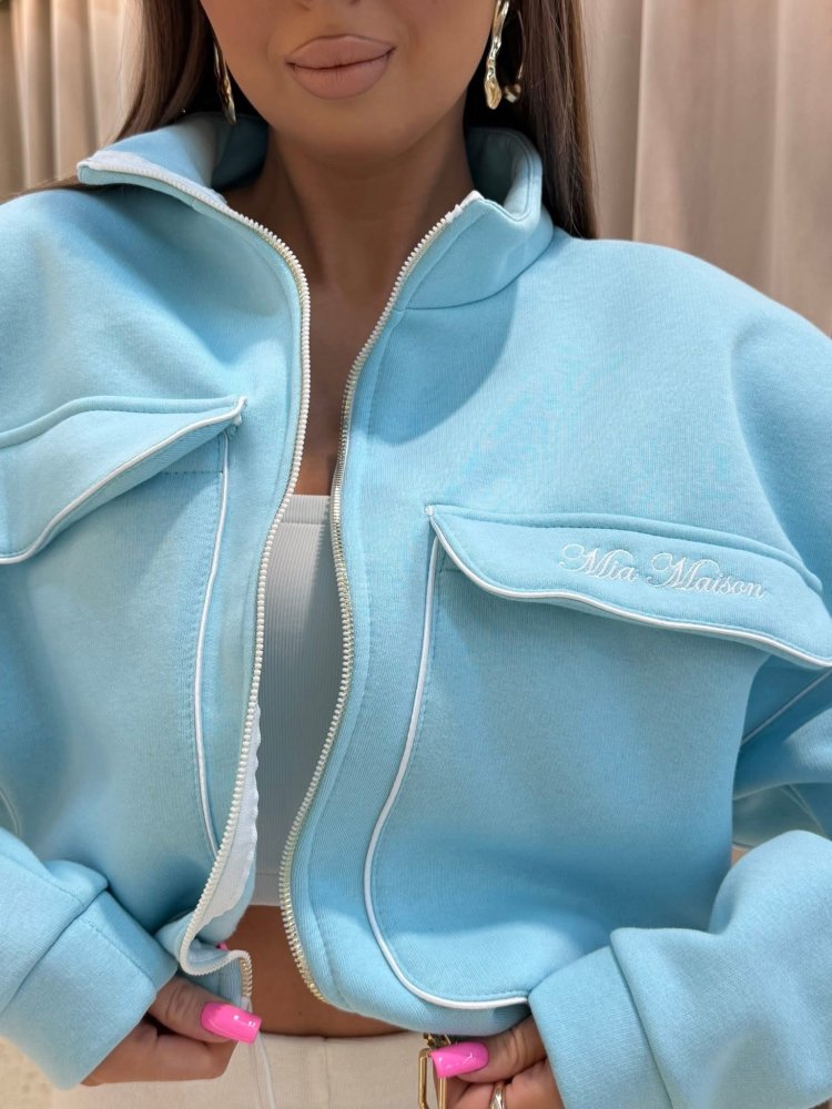 Bluza dresowa MADELYN, baby blue