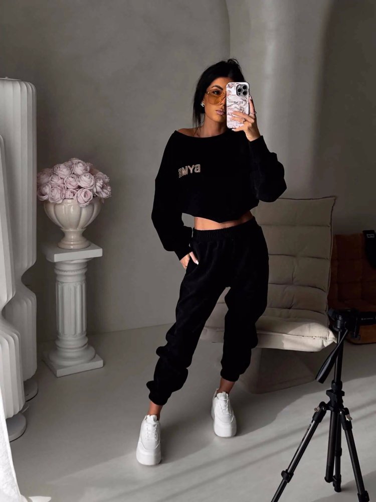 Komplet z bawełną NOIR, czarny