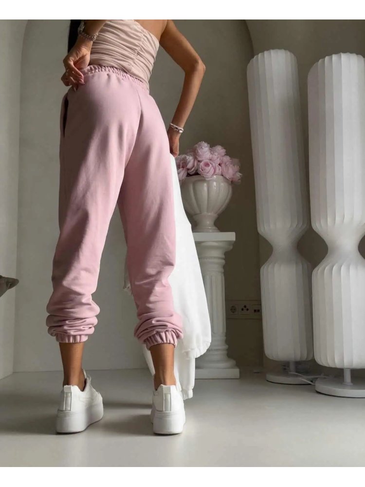 Spodnie dresowe CLASSIC, pudrowy róż