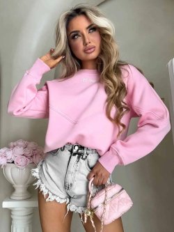 Bluza dresowa LOVE, róż