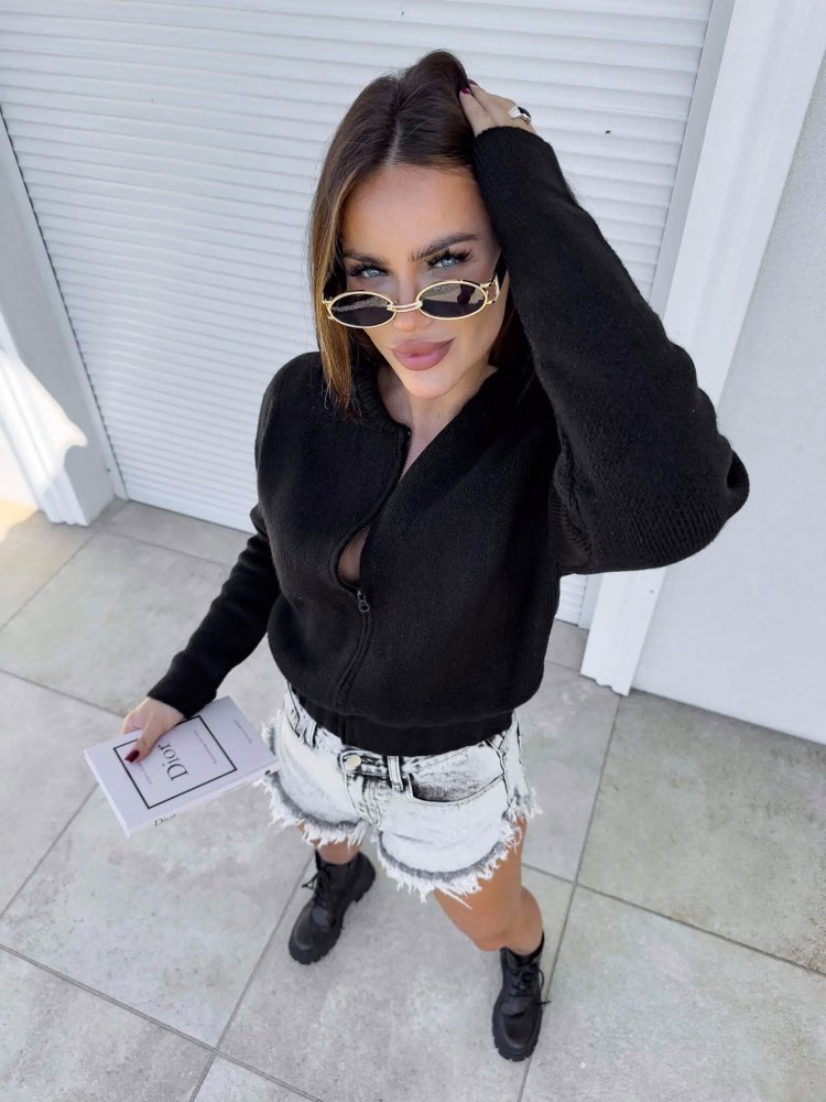 Sweter/bomberka z wełną...