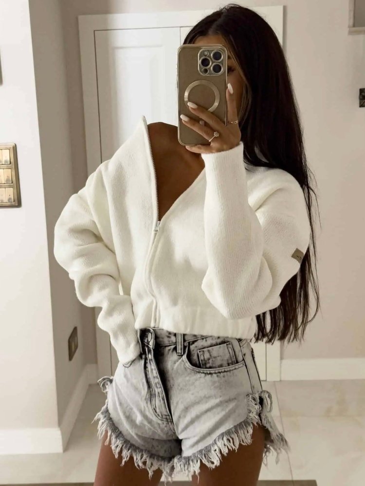 Sweter/bomberka z wełną...