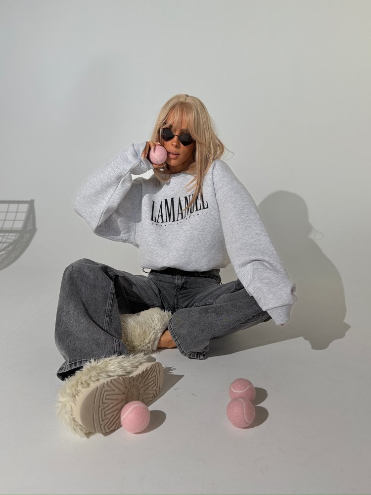 Bluza CREATIVE, szary melanż